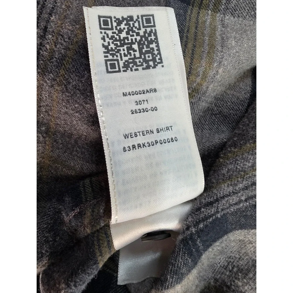 True Religion Mens Grey Plaid Western Flannel Shirt M40002AR8 M